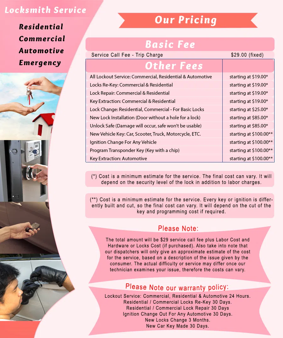 Galaxy Locksmith Store Inglewood, CA 310-975-3198 - Pricelist-1